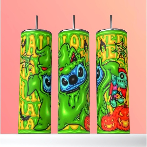 Stitch Halloween Colorful 3D 20 Ounce Skinny Straight Tu… - Picture 1 of 3